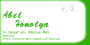 abel homolya business card