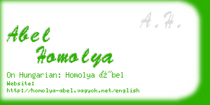 abel homolya business card
